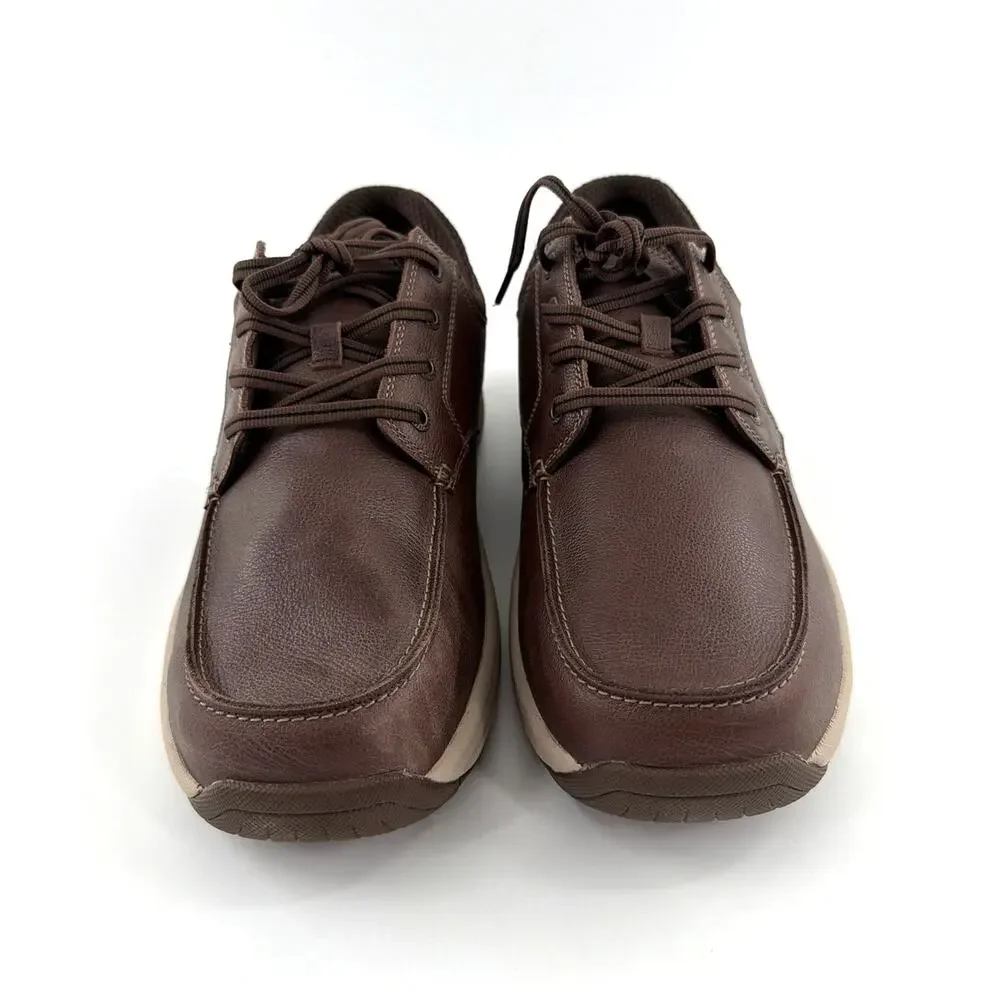 Orthofeet Leo Water Repellent Casual Shoe Brown Size 10.5 Wide
